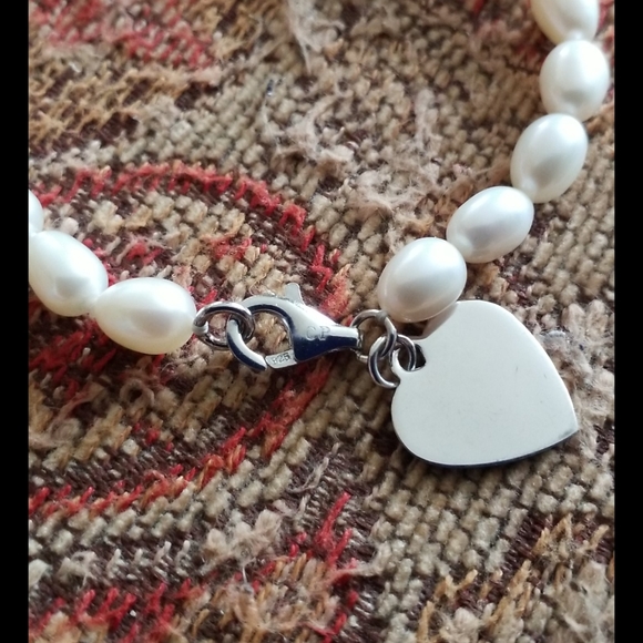 Sterling & Pearl Bracelet - Picture 5 of 11